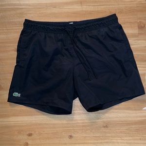 Lacoste 5 inch swim suit black size M mens